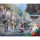 Jose Luis Florit (Contemporary)Las RamblasOil on canvasSigned lower left49cm x 60cm