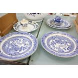 A small quantity of blue and white china