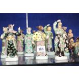 A collection of Chinese ceramic figures, various sizes