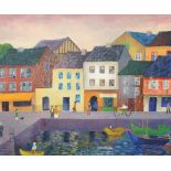 Roger (Naive School)Harbour sceneOil on canvasSigned lower right51.5cm x63cm