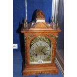 An early 20th Century walnut cased Lenzkirch clock , two train with two coiled gongs, Stamped