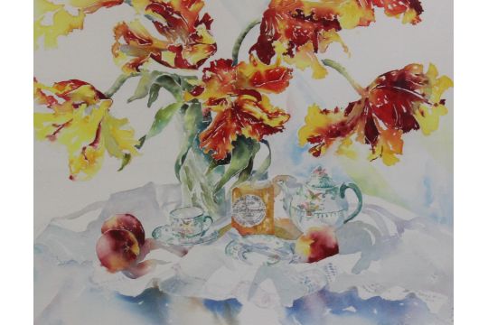 Sheila Gill (20th Century) 'Marmalade for one'WatercolourSigned lower right48cm x 58.5cm