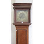 A 19th Century oak longcase clock, with a brass dial and thirty hour movement, 'William Mercer,