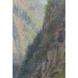 In the manner of Charles Stuart (fl.1861-1904)Alpine sceneOil on canvasSigned lower right and