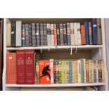 Nine shelves of hardback books to include literature and art and German interest