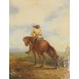 19th Century English SchoolCavalier on horsebackOil on canvas Indistinctly signed verso dated '