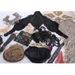 19th and early 20th century passementerie, including: jet and black glass trimmings, 1920s beaded