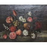 Dutch SchoolFloral still lifesOil on canvas, a pairUnsigned37.5cm x 47cm