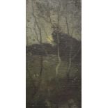 20th Century SchoolDark wooded landscapeOil on canvasUnsigned45cm x 24.5cm