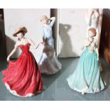 Four Royal Doulton Classics figures 'Christine' HN4307 serial number 2100, with box and certificate,