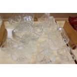 A quantity of clear glass baskets, various sizes (11)