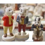 Three Beswick figures of 'Rupert The Bear', 'Bill Badger' and 'Algy Pug' (3)