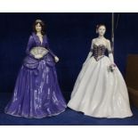 Two Royal Worcester figures 'Diamonds and Tiaras' limited edition no. 191 of 2950, with box and