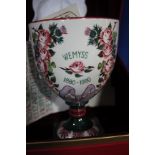 A Royal Doulton Wemyss Centenary Presentation Goblet and Presentation box, dated 1980, limited