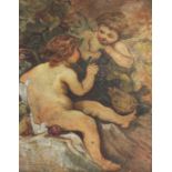 Fr. Krause (Early 20th Century)Putti with fruitOil on canvas, a pairOne signed and dated 190244cm