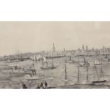 'View of New York from Brooklyn Heights' print, 35.5cm x 51cm
