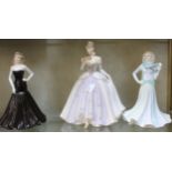 Four Coalport figures 'Midnight Masquerade' limited edition no. 2850 of 7500, 'ladies of fashion