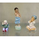 A Royal Worcester china figure, 'India' by FG Doughty, model no 3671, 'China' no. 3073 and '