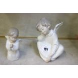 Four Lladro cherubs and a Lladro angel (5)