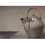 St. Ives studio pottery teapot and two studio pottery items marked RS (3)