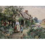 Henry John Yeend-King (British, 1855-1924)Cottage gardenWatercolourSigned lower left44cm x 60cm With