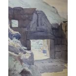 E. W . Powell (early 20th Century)Lion GateWatercolourSigned lower
