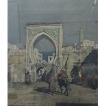 Tavik Frantisek Simon (Czech, 1877-1942)Archway street sceneMiddle Eastern ArchEtching and