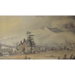 P. Earle (20th Century)Farm with mountain in backgroundWatercolourSigned and dated 195517cm x 25cm;A