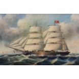 20th Century SchoolShips off the coastOil on board, a pair11.5cm x 16.5cm (2)