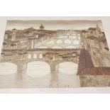 Valerie Thornton (1931 - 1991)'Ponte Vecchio, Florence'Limited edition no. 8/60Signed and titled