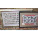 A quantity of framed stamps, first editions, mint and commemorative