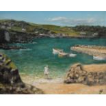 A.. Feltham (20th Century) 'Coverack Bay'Oil on board Initialled lower right40cm x 50cm