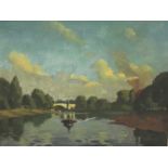 Alan Durman (British 1904-1963)'The Thames at Chiswick'Oil on boardSigned lower right29cm x 38cm