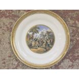 Ten F. & R. Pratt pottery colour-printed plates, circa 1860, 21cm diameter