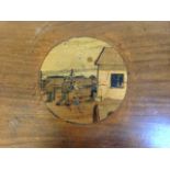 A Second World War Italian Prisoner of War Inlaid Mahogany Circular Occasional Table the Edwardian