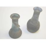 Two Roman type Iridescent vases (2)
