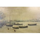 Boulard() (20th Century School)Continental harbour sceneOil on canvasSigned48cm x 78cm