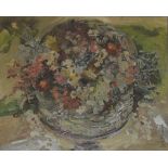 Jeanne M. Cowd (20th Century)Floral still lifeOil on boardSigned 40cm x 50cm;And a 20th Century