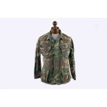 Three Original U.S. Army ERDL Tropical Combat Jackets of regulation three colour poplin fabric,