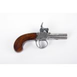 A Percussion Pocket Pistol by Summers of Bishop Stortford Circa 1820 with turn-off barrel, and an