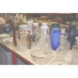 A mixed lot of china and glassware, to include Oriental items, glass decanters etc.