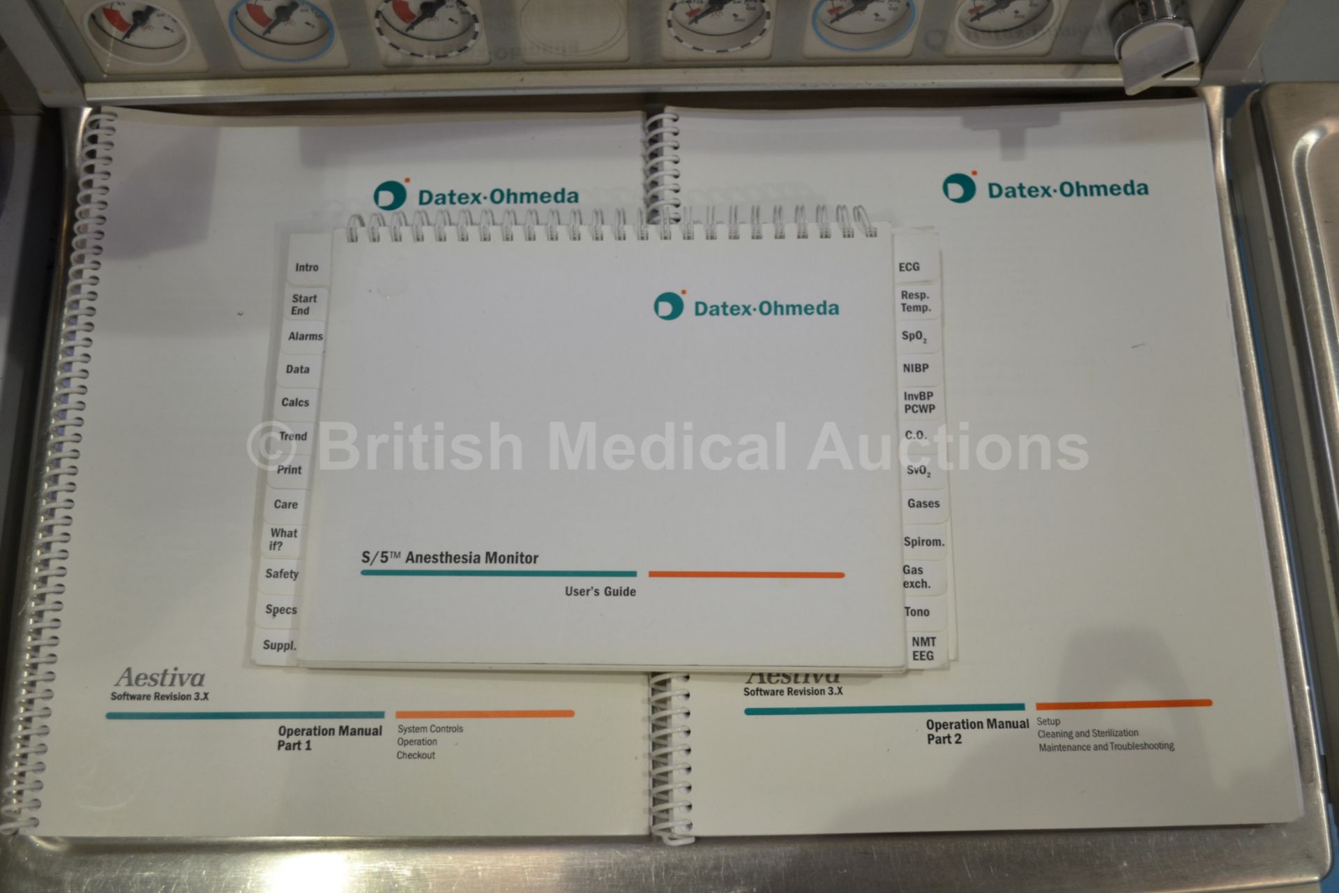 Datex Ohmeda Aestiva/5 Anaesthetic Trolley with Da - Image 7 of 7