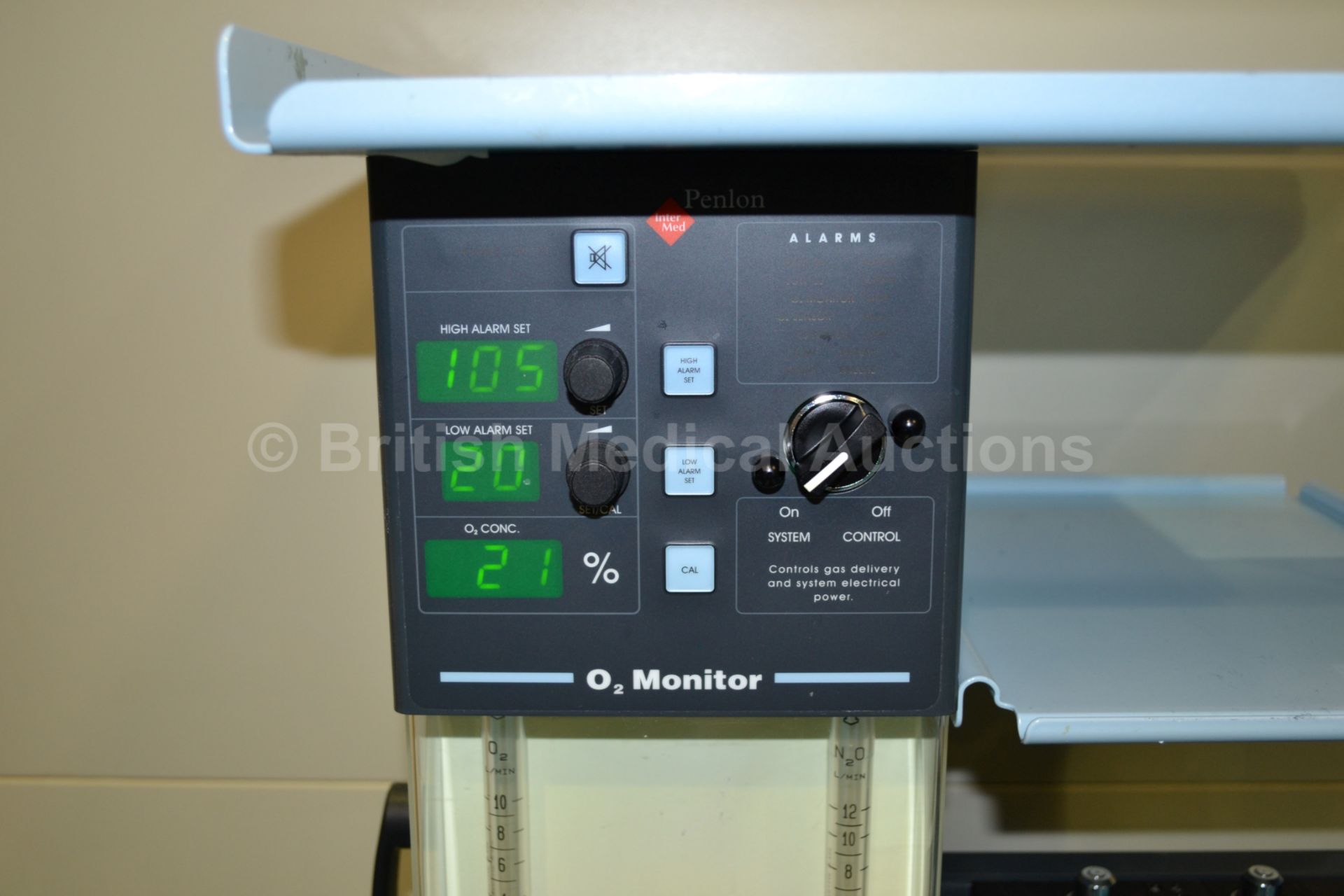 Penlon Prima 101 Anaesthetic Trolley with Built In - Image 4 of 4
