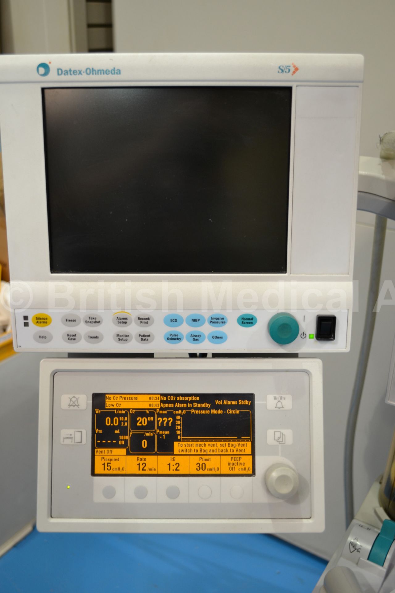 Datex Ohmeda Aestiva/5 Anaesthetic Trolley with Da - Image 2 of 7