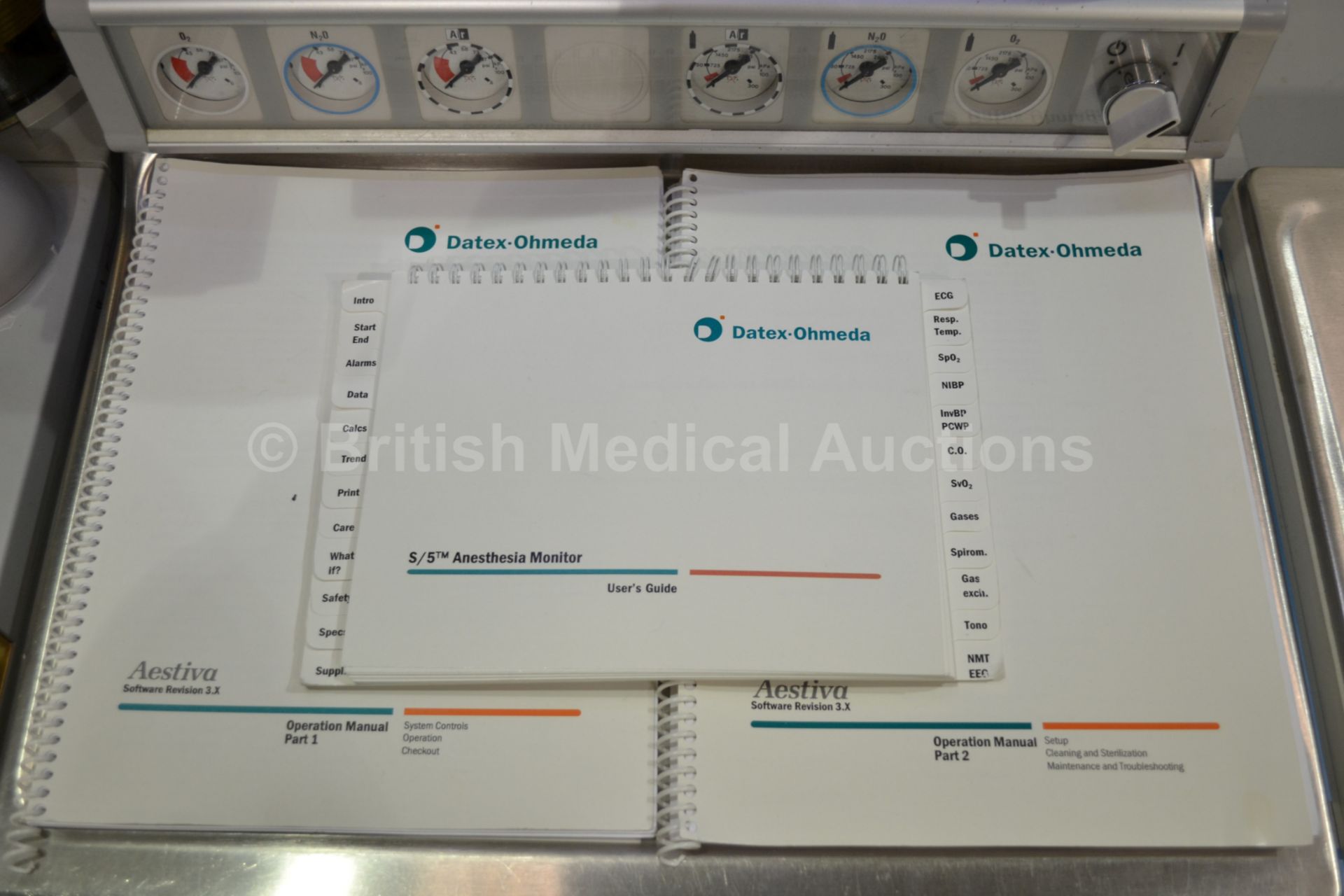 Datex Ohmeda Aestiva/5 Anaesthetic Trolley with Da - Image 7 of 7