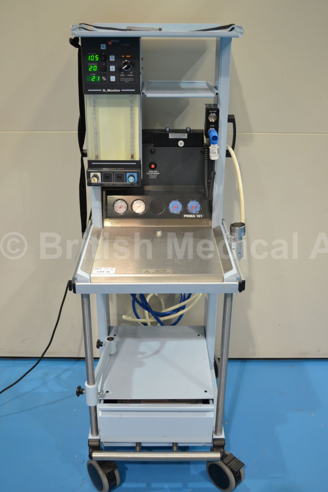 Penlon Prima 101 Anaesthetic Trolley with Built In