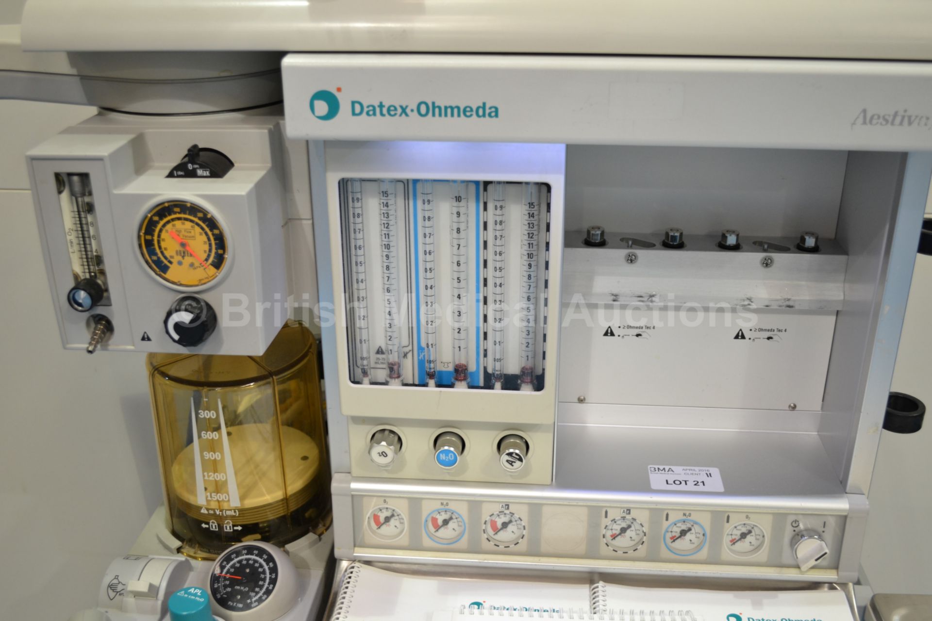 Datex Ohmeda Aestiva/5 Anaesthetic Trolley with Da - Image 4 of 7