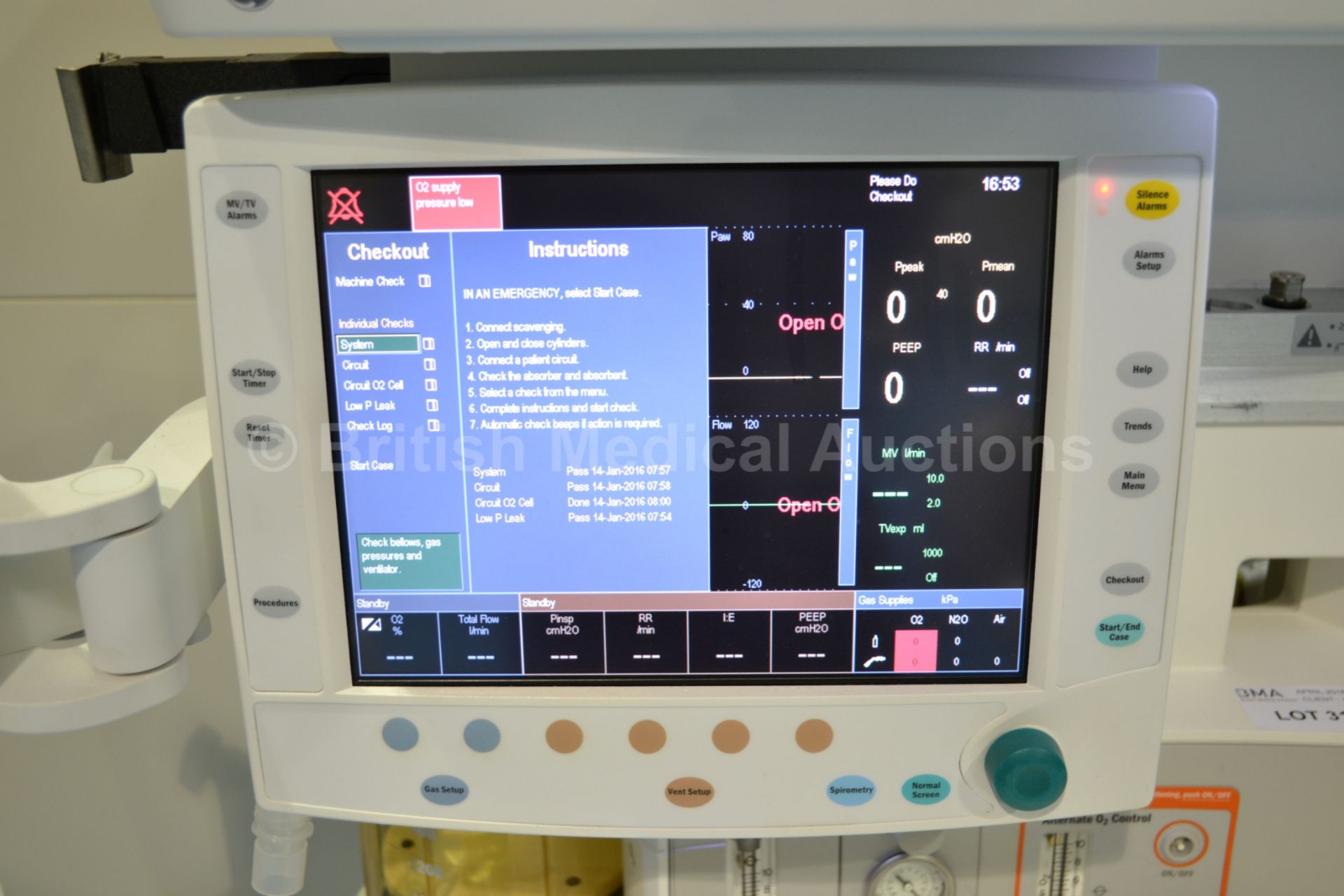 GE Datex Ohmeda Avance Anaesthetic Trolley with bu - Image 4 of 9