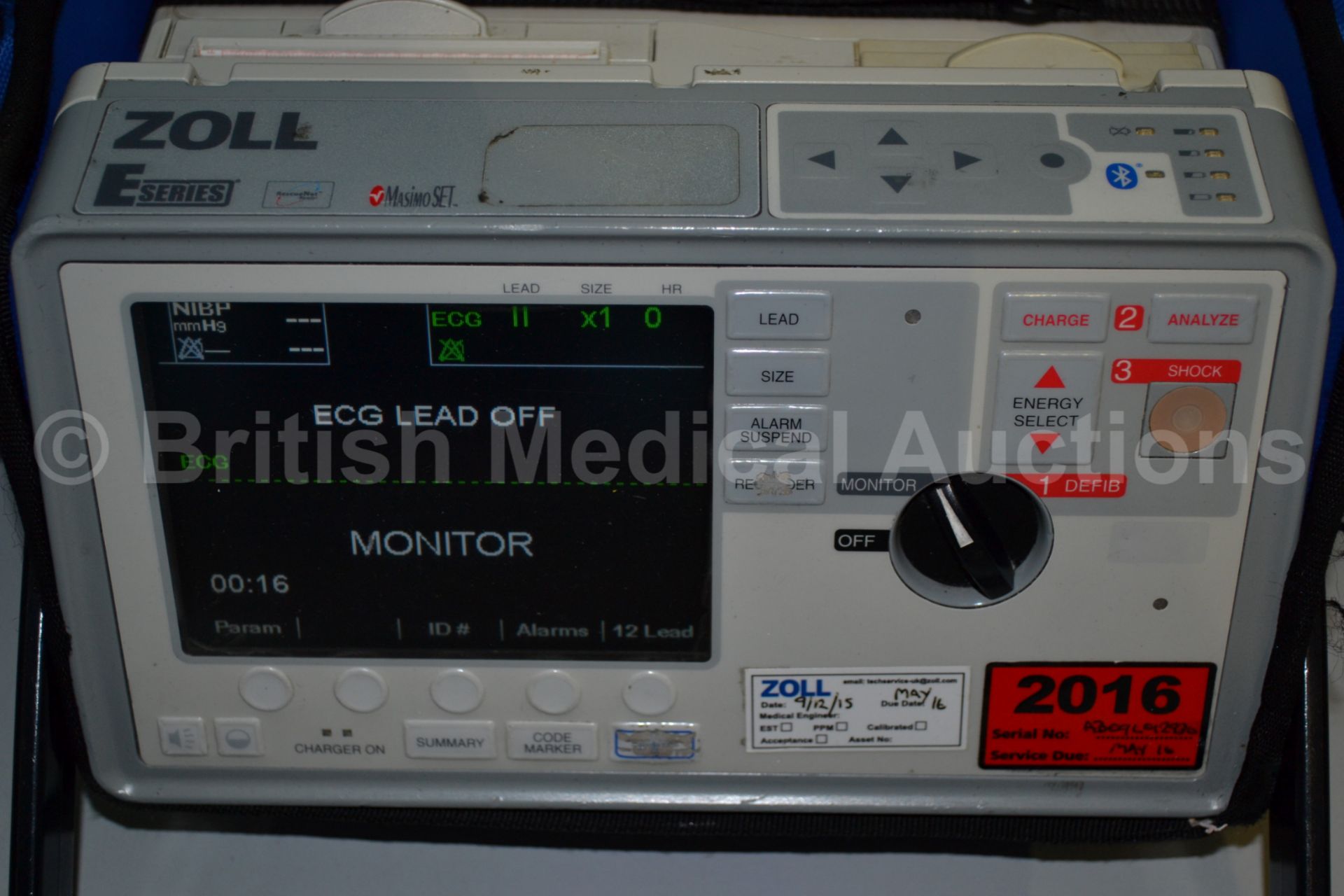 Zoll E Series Defibrillator / Monitor with NIBP, C - Image 2 of 4