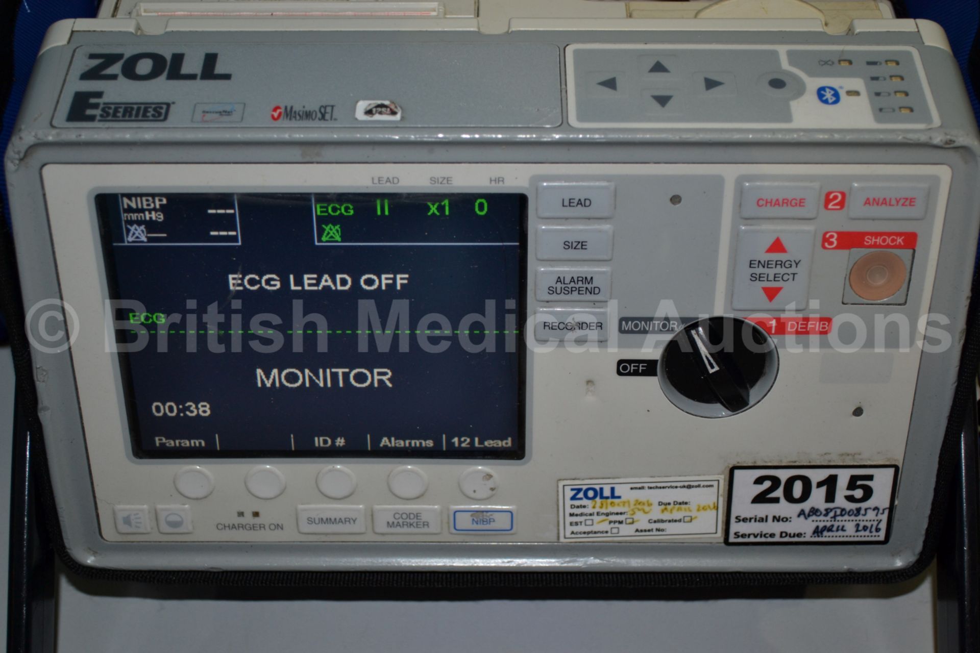 Zoll E Series Defibrillator / Monitor with NIBP, C - Image 2 of 4